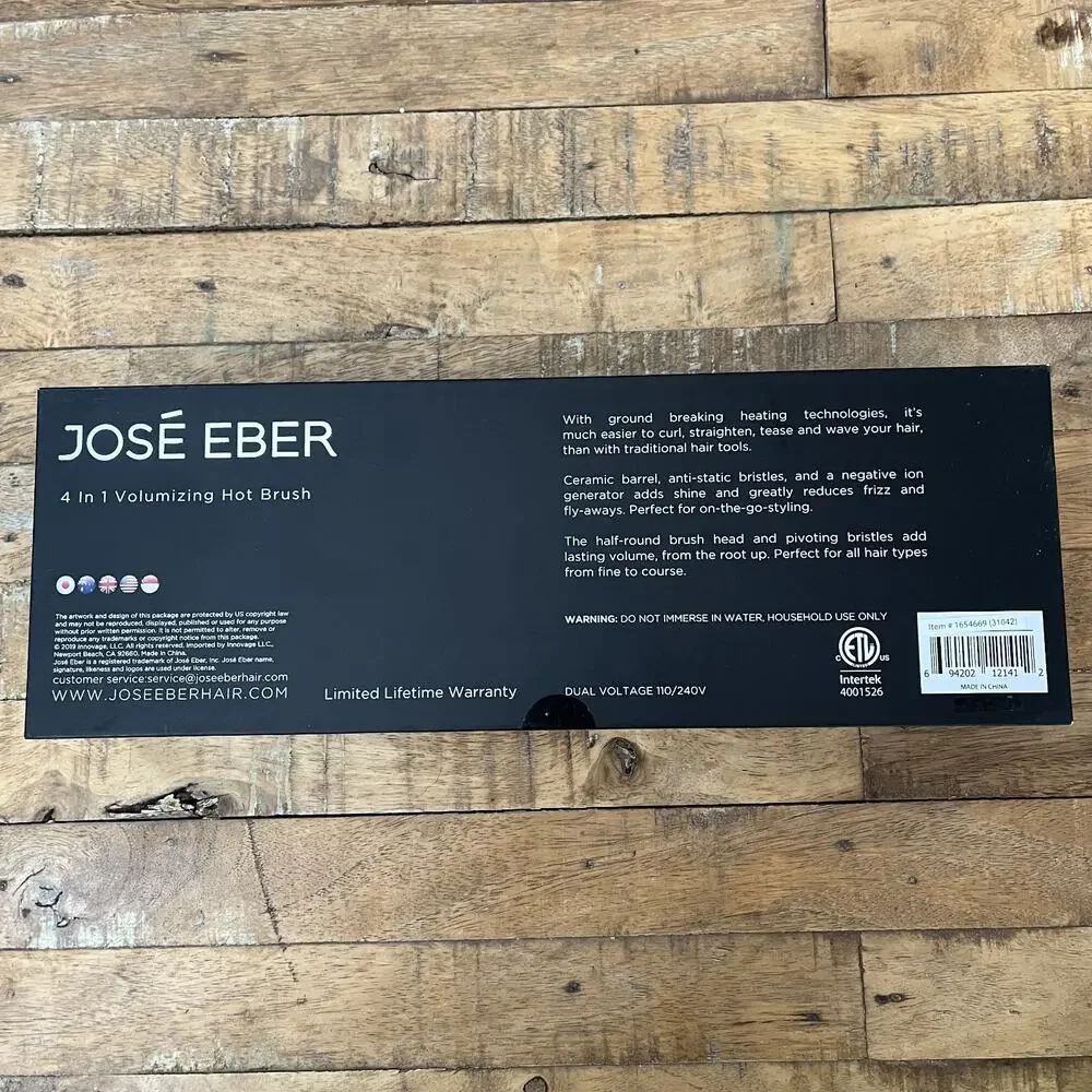 Jose Eber 4 in 1 Volumizing Hot Brush And Digital Straightening Brush